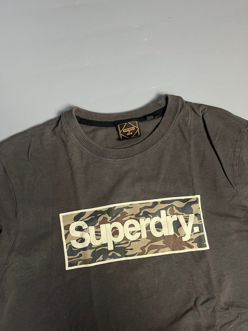 Superdry t-shirt (Category: Tshirts & Polo Shirts ) located in Cebu City. Submitted by myspacebarisbroken (Listing ID 1354269799, Image 2). Description: Small on tag Very good condition Width: 20 Length: 28 Issue: crack print .