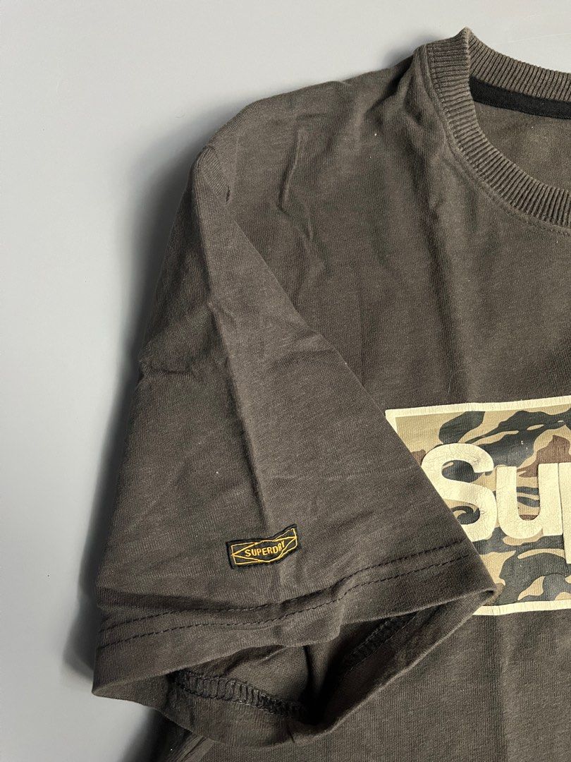 Superdry t-shirt (Category: Tshirts & Polo Shirts ) located in Cebu City. Submitted by myspacebarisbroken (Listing ID 1354269799, Image 3). Description: Small on tag Very good condition Width: 20 Length: 28 Issue: crack print .