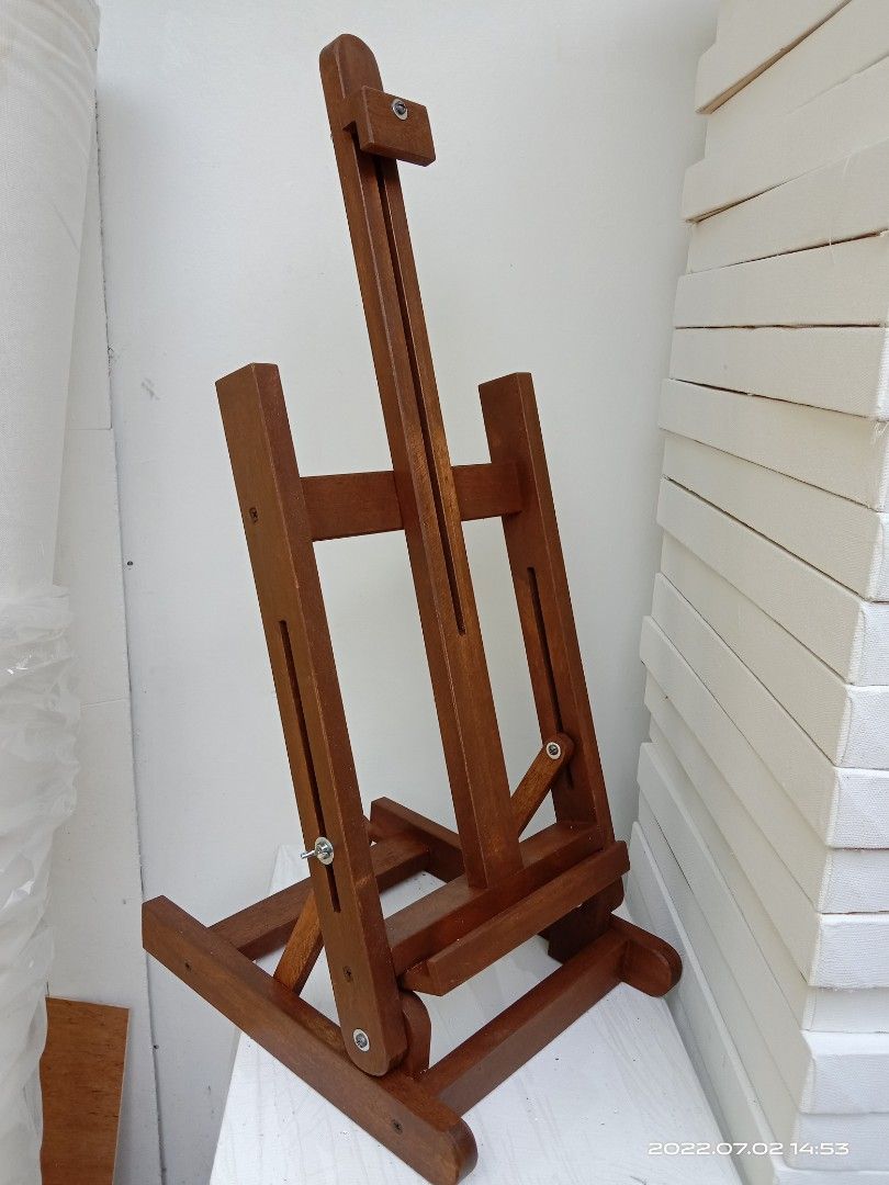 Tabletop easel solid wood (Category: Art & Prints) located in Caloocan City. Submitted by genobatakatrina29-60657 (Listing ID 1354263385, Image 3). Description: brandnew made from ph mahogany heavy duty for small canvases.