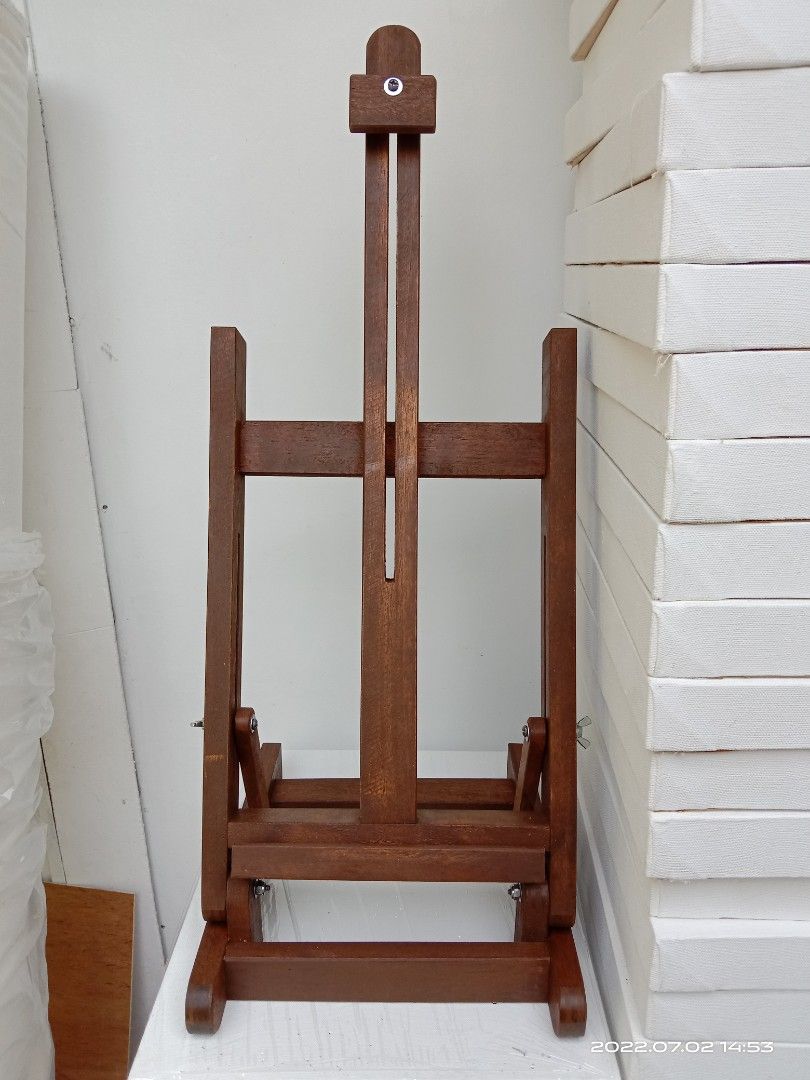 Tabletop easel solid wood (Category: Art & Prints) located in Caloocan City. Submitted by genobatakatrina29-60657 (Listing ID 1354263385, Image 2). Description: brandnew made from ph mahogany heavy duty for small canvases.