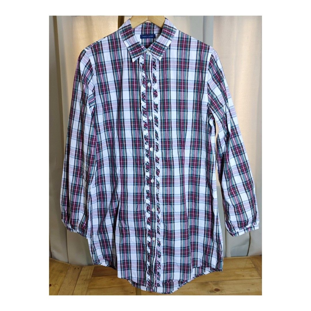 Tommy Hilfiger Gingham Longsleeves Cute Front Raffles (Category: Longsleeves) located in Manila. Submitted by thrifterstyle (Listing ID 1354157972, Image 1). Description: This is thrifted Very Good Condition Width:20 Inches Length:32 Inches Fits: Large Brand:Tommy Hilfiger Code: i1 PLS CHECK PICTURE FOR FLAWS LAST PRICE POSTED/2 DAYS RESERVATION SURE BUYER ONLY PLEASE _____________________ Thrifted|Good Condition|Shipping Only ___________________