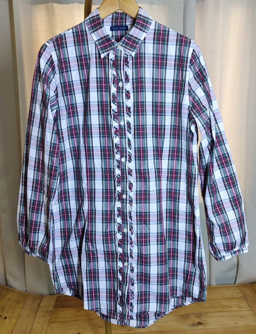 Tommy Hilfiger Gingham Longsleeves Cute Front Raffles (Category: Longsleeves) located in Manila. Submitted by thrifterstyle (Listing ID 1354157972, Image 2). Description: This is thrifted Very Good Condition Width:20 Inches Length:32 Inches Fits: Large Brand:Tommy Hilfiger Code: i1 PLS CHECK PICTURE FOR FLAWS LAST PRICE POSTED/2 DAYS RESERVATION SURE BUYER ONLY PLEASE _____________________ Thrifted|Good Condition|Shipping Only ___________________