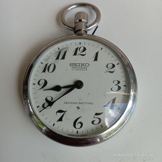 Vintage Seiko precision pocket watch 21j hand winding cal6110A japan