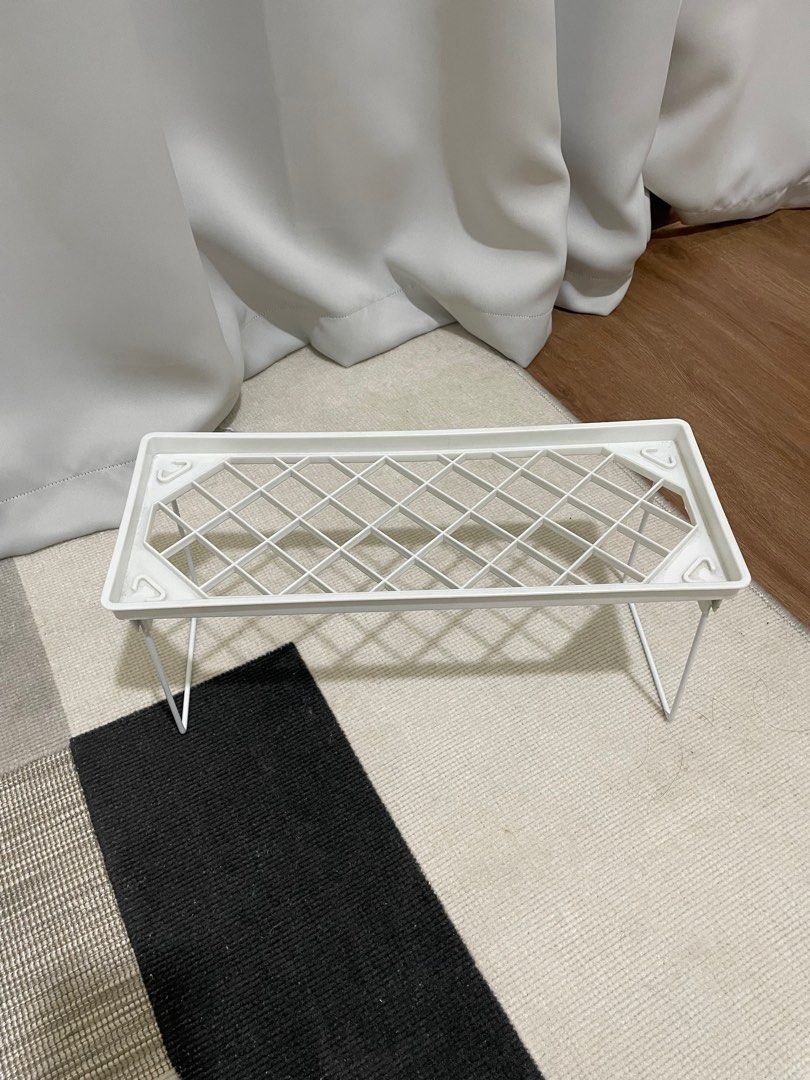 White table organizer (Category: Storage Boxes & Baskets) located in Manila. Submitted by annetisocial8 (Listing ID 1354298761, Image 1). Description: White foldable legs table organizer MOP: Gcash Payment upon pick up.