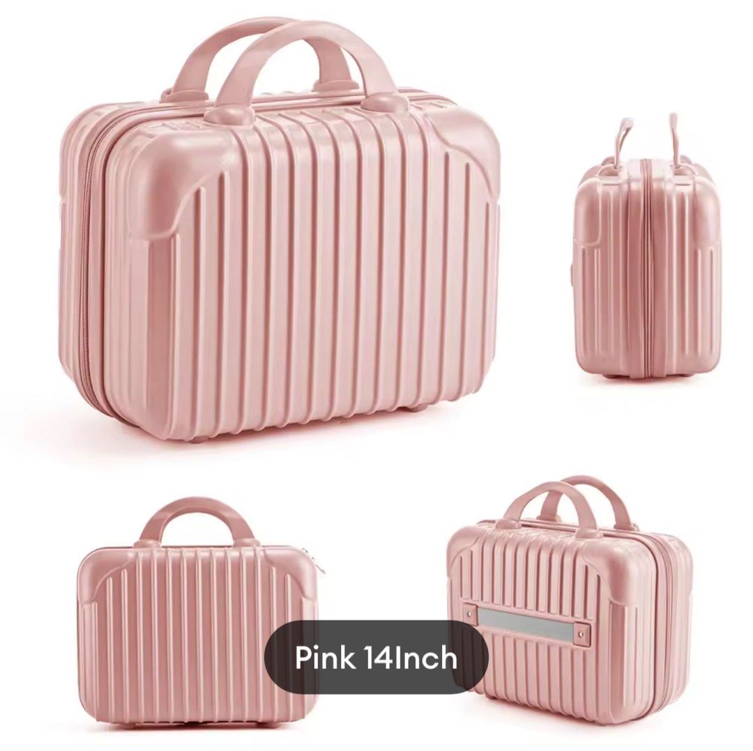 14 inches Mini Luggage Suitecase (Category: Luggage) located in Cavite. Submitted by kitanawins (Listing ID 1354466124, Image 1). Description: For Sure Buyers only Actual Photos Posted Same Day delivery via Lalamove or Grab around Metro Manila and Calabarzon area, and any Available Couriers Nationwide. 14" Inch Mini Luggage Specification: Size: 30cm L x 24cm H x 15.5cm W Material: ABS With garter strap Includes zipper mesh pocket on 1 side Php 45