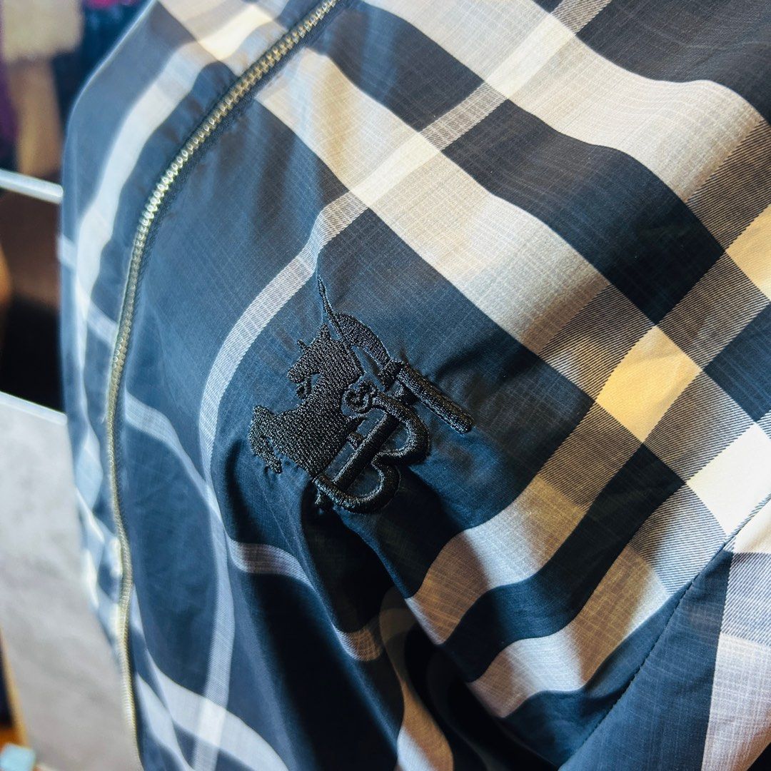 Burberry Plaid Bomber Jacket (Category: Luxury Apparel) located in Baguio. Submitted by luxecycleph (Listing ID 1354391957, Image 2). Description: READ BEFORE OFFER SIZE: 19 x 27 Medium CONDITION: Excellent ISSUE: check last pics for rusty button stains SHOP RULES * payment first (thru gcash only) * pay today, ship the next day (thru j&t) * manage your expectations (items are secondhand & thrifted) * return & refund are only accepted for valid re