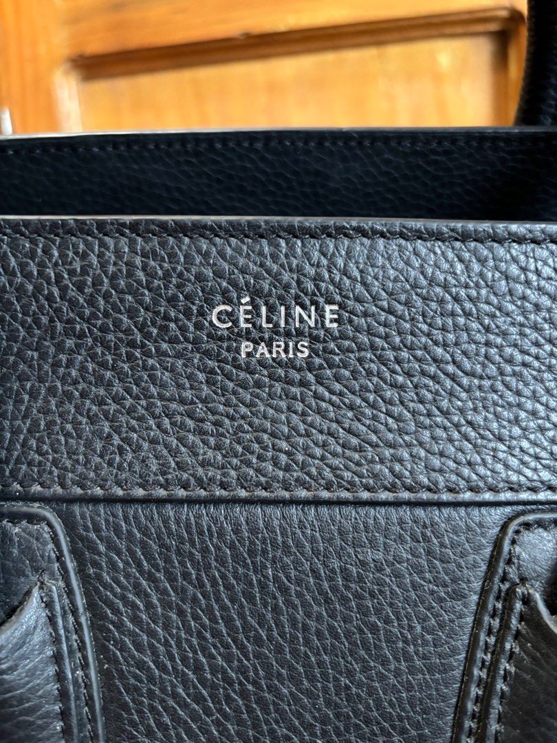 Celine Mini Luggage (Category: Luxury Bags & Wallets) located in Itogon. Submitted by declutter.avenue (Listing ID 1354383334, Image 2). Description: ‼️NO CODE‼️ Pebbled leather Suede lining size: 31cmx31cm *needs cleaning and conditioning, but leather quality is still good :) rfs: decluttering. got this secondhand as well, but was only used for photos. Still negotiable, if interested please send your offers - no lowballing please! 🧾MOP: BPI/ GC