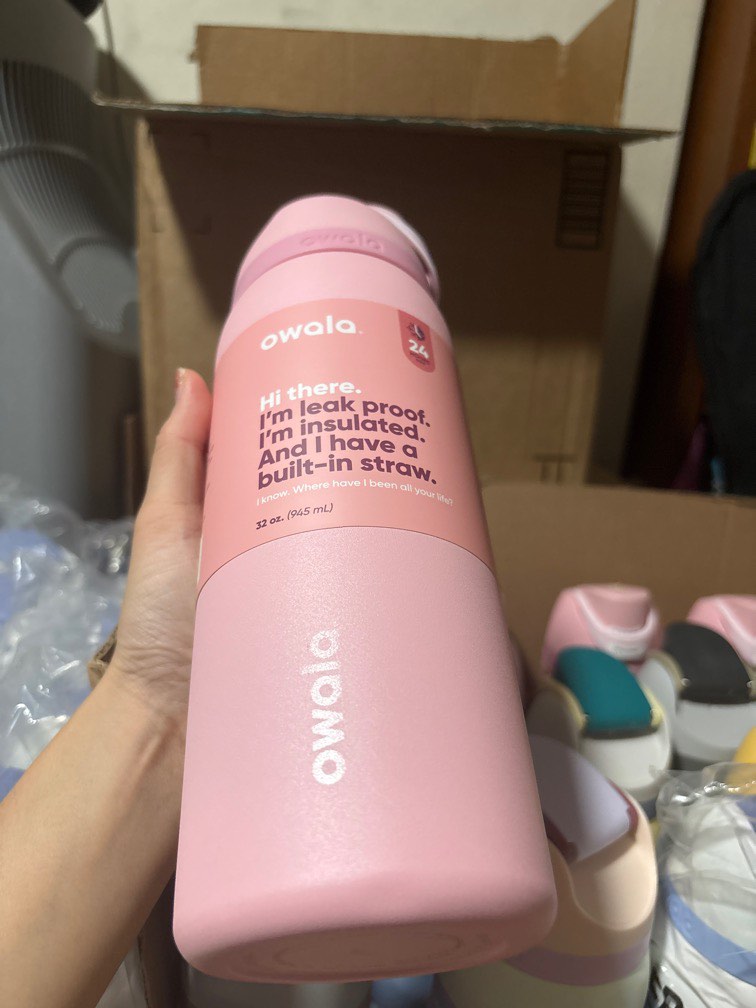 Bouteille D'eau En Acier Inoxydable Owala 32 Oz Quartz Rose