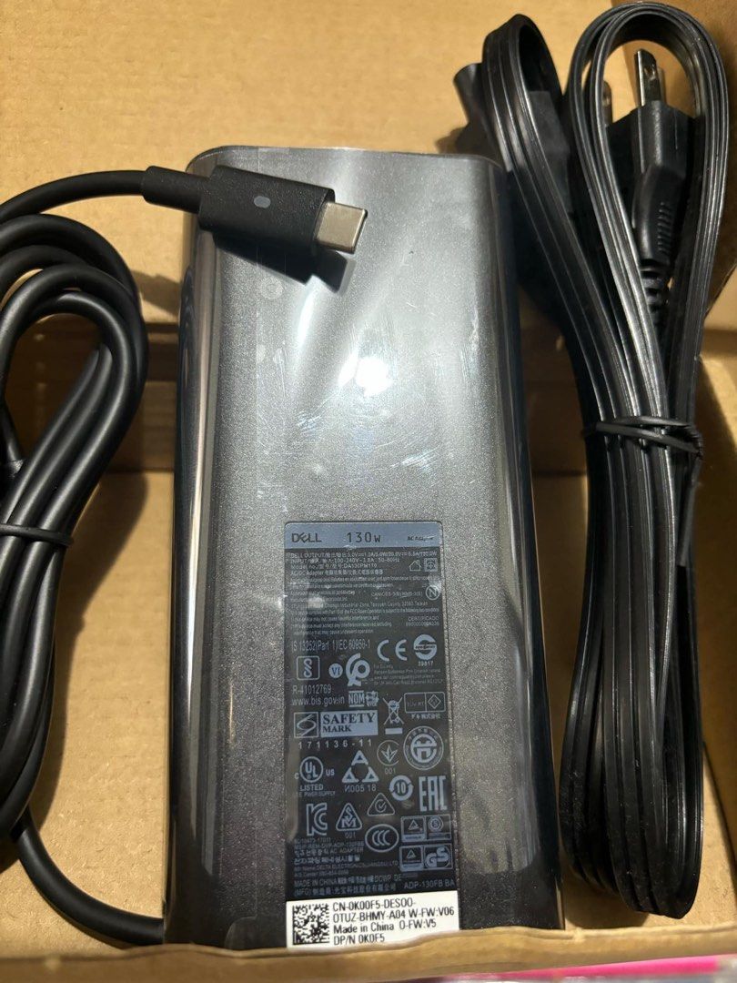 DELL TYPE-C USB C AC ADAPTER 130W LAPTOP CHARGER FOR XPS 15 9575 9570 ...