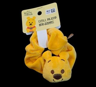 Disney Winnie the Pooh scrunchie 迪士尼 小熊維尼 髮帶 Headband 頭帶 束髮帶64219496302082110