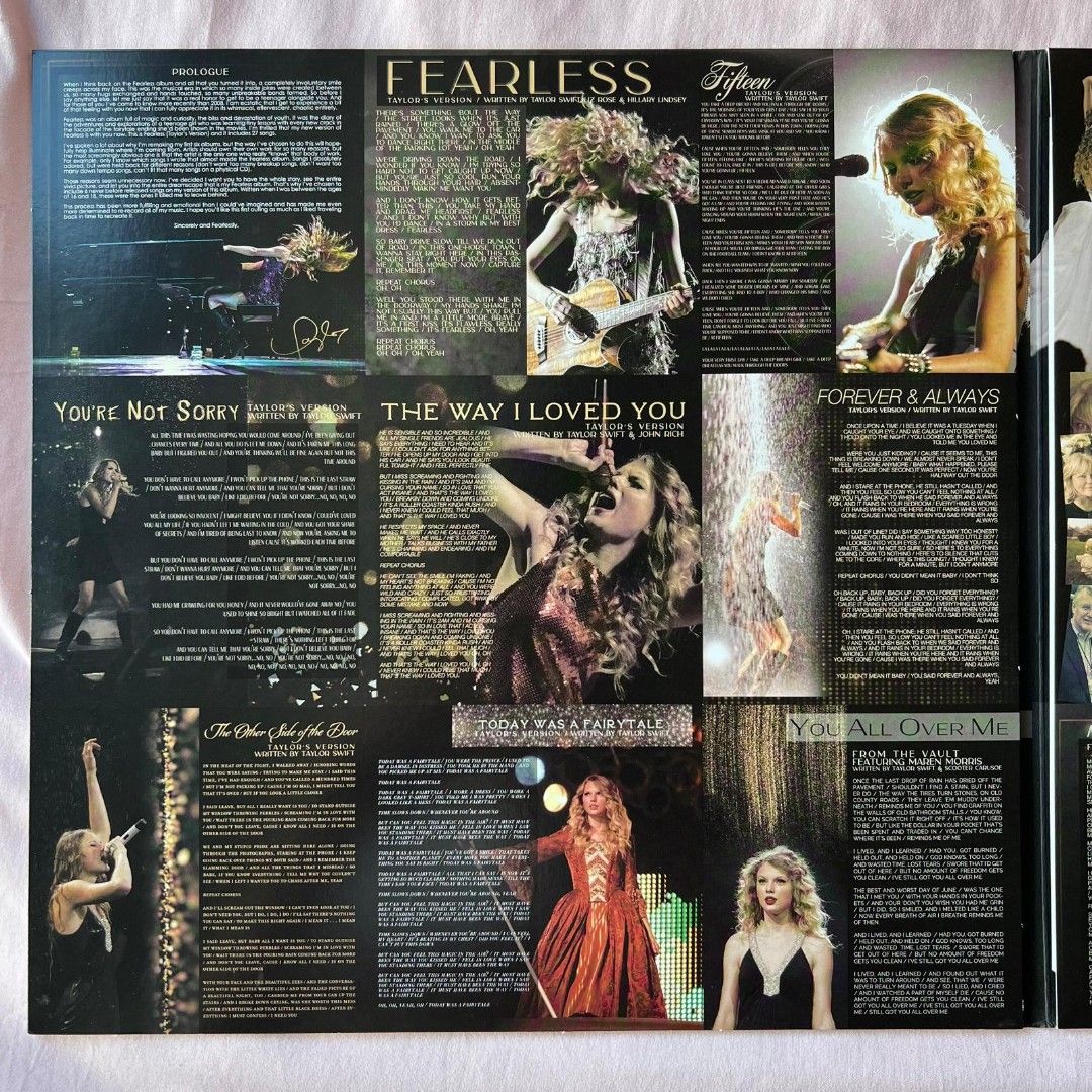 Fearless Taylor's Version Vinyl (Category: Vinyls) located in Makati City. Submitted by megmps (Listing ID 1354505833, Image 3). Description: Fearless Taylor's Version Vinyl Taylor Swift -brandnew, never played -transferred to a protective sleeve with inner sleeves -vinyls was never touched.