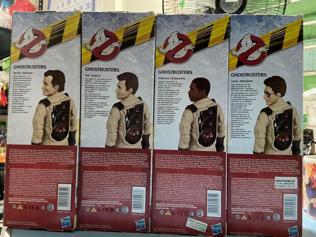 Ghost Busters (Category: Figurines & Statues) located in Taytay. Submitted by michidc (Listing ID 1354369933, Image 2). Description: Ghostbusters Figures 1/6th scale or 12 inches tall Classic year 1984 edition Authentic by Hasbro Good catch for collectors!!!🤩 *** Last Ghostbusters Figures na po ito with Egon. Simula kasi sa latest movie nila ngayong 2024 (Ghostbusters Frozen Empire) ay wala na si Egon Spengler. Complete set Ghostbusters 1/6th sc