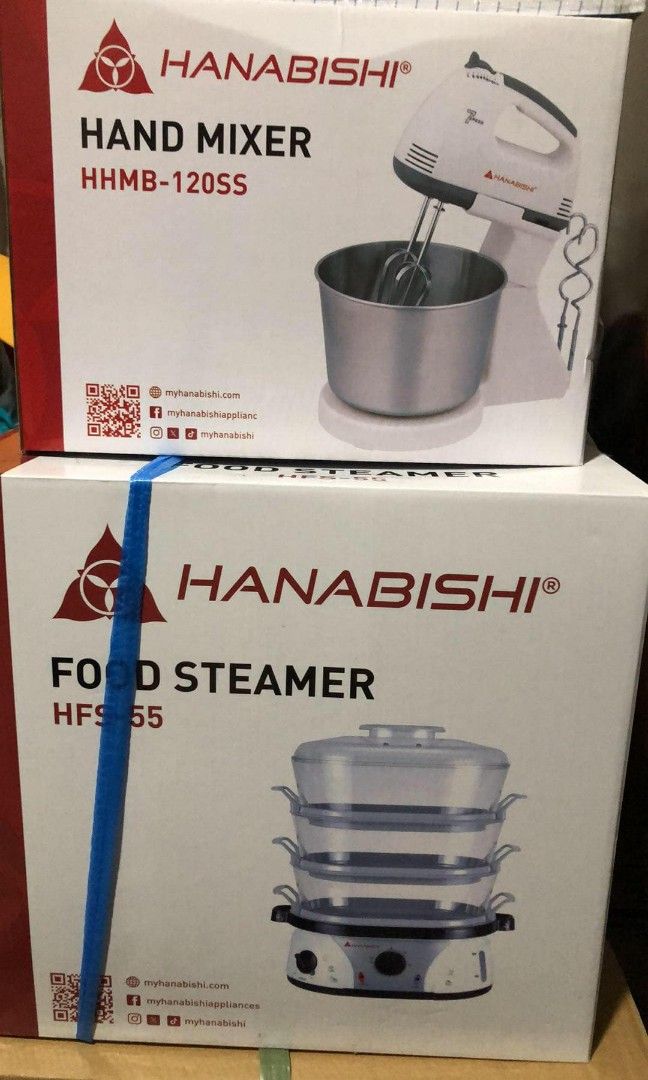 Hanabishi hand mixer (Category: Bakeware) located in Manila. Submitted by zurifashion (Listing ID 1354514371, Image 1). Description: Brand new hanabishi hand mixer.
