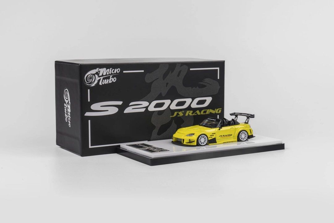 Honda S2000 JS Racing Metallic Yellow 1/64 Scale from Micro Turbo ...