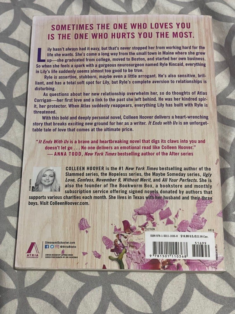It ends with us - colleen hoover (Category: Storybooks) located in Manila. Submitted by aizhell (Listing ID 1354509200, Image 3). Description: .