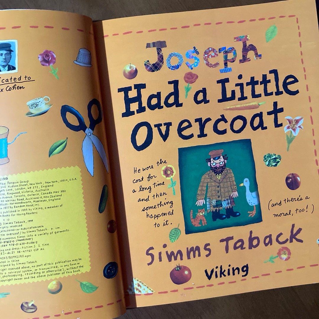 Joseph Had A Little Overcoat by Simms Taback (Caldecott Medal Winner ...