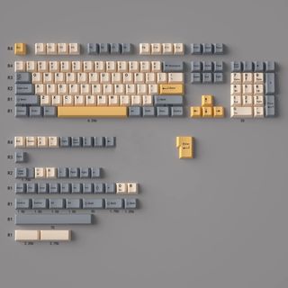 [KeyCaps] Gold Gray Keycap Set Brighten Your Keyboard64165984458753110