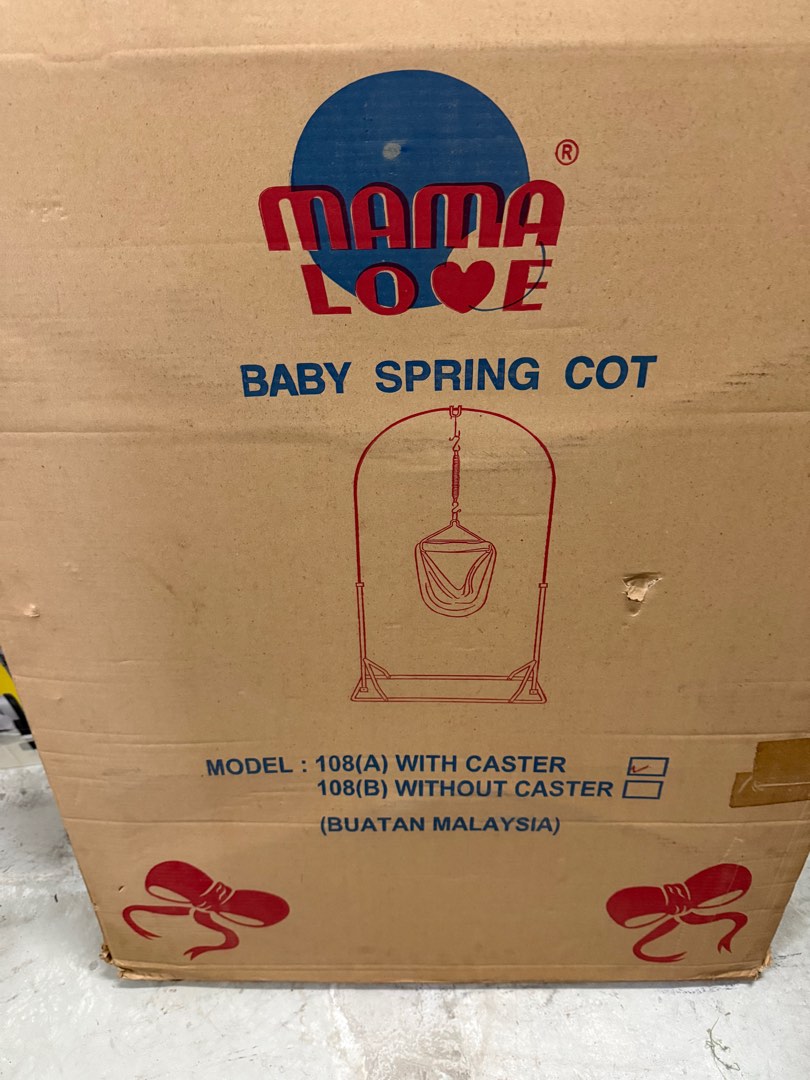 Mama Love Baby Cot Model A with caster, Babies & Kids, Baby Nursery ...