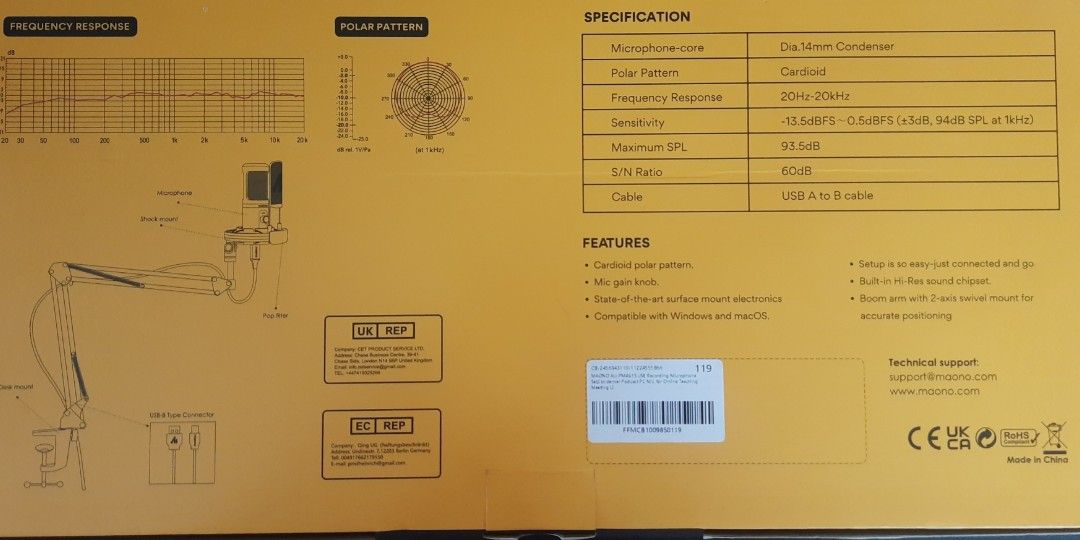 [NEW] Maono USB Microphone Boom Arm Set PM461S (Category: Microphones) located in Quezon City. Submitted by bennshopp (Listing ID 1354388093, Image 2). Description: Rfs: not needed - got from raffle - Brand new never been used As is where is basis.