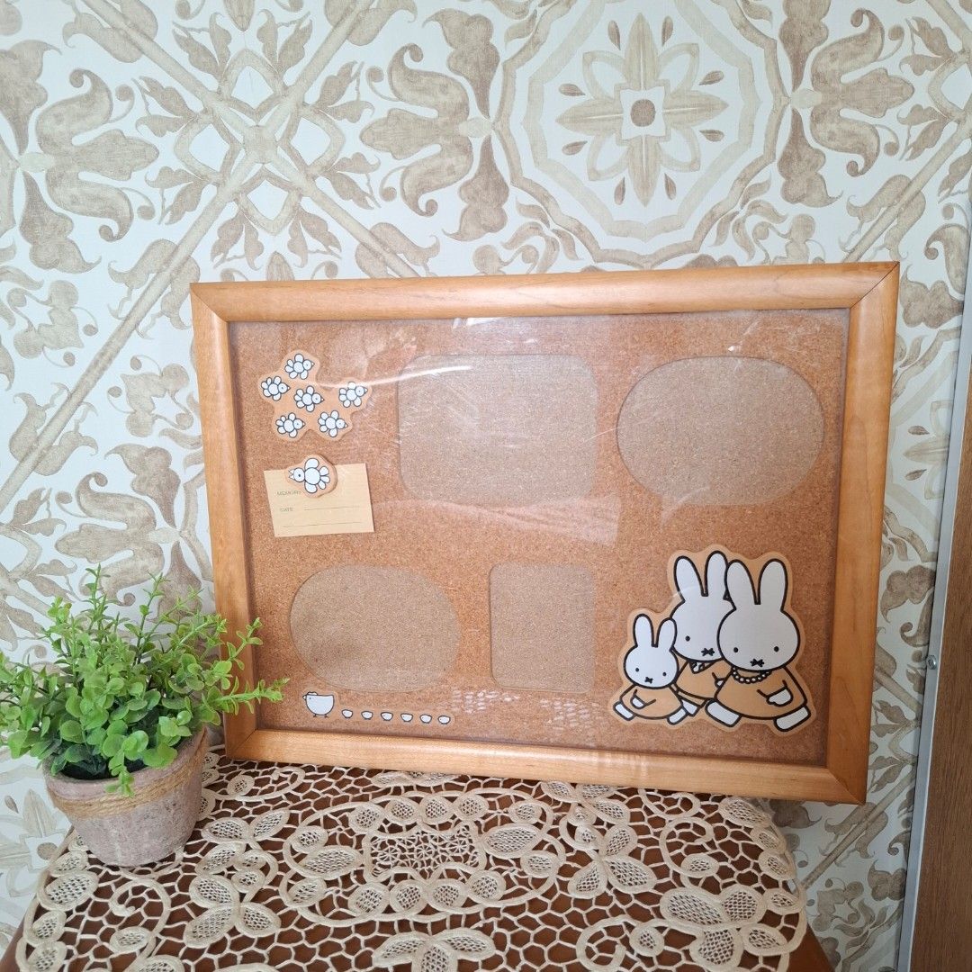 Miffy solid wood cork picture frame (Category: Frames & Pictures) located in Dasmarinas. Submitted by millennialmeetsvintage (Listing ID 1354405115, Image 2). Description: 39 x 30 cm minor flaw: scratches on the acrylic cover last price posted no haggling 🙅‍♀️ 📌shipping via lalamove only 📌no reservations, first-to-pay basis 📌no physical store, no walk-ins 📌ships from dasma cavite 📌no COD transactions.