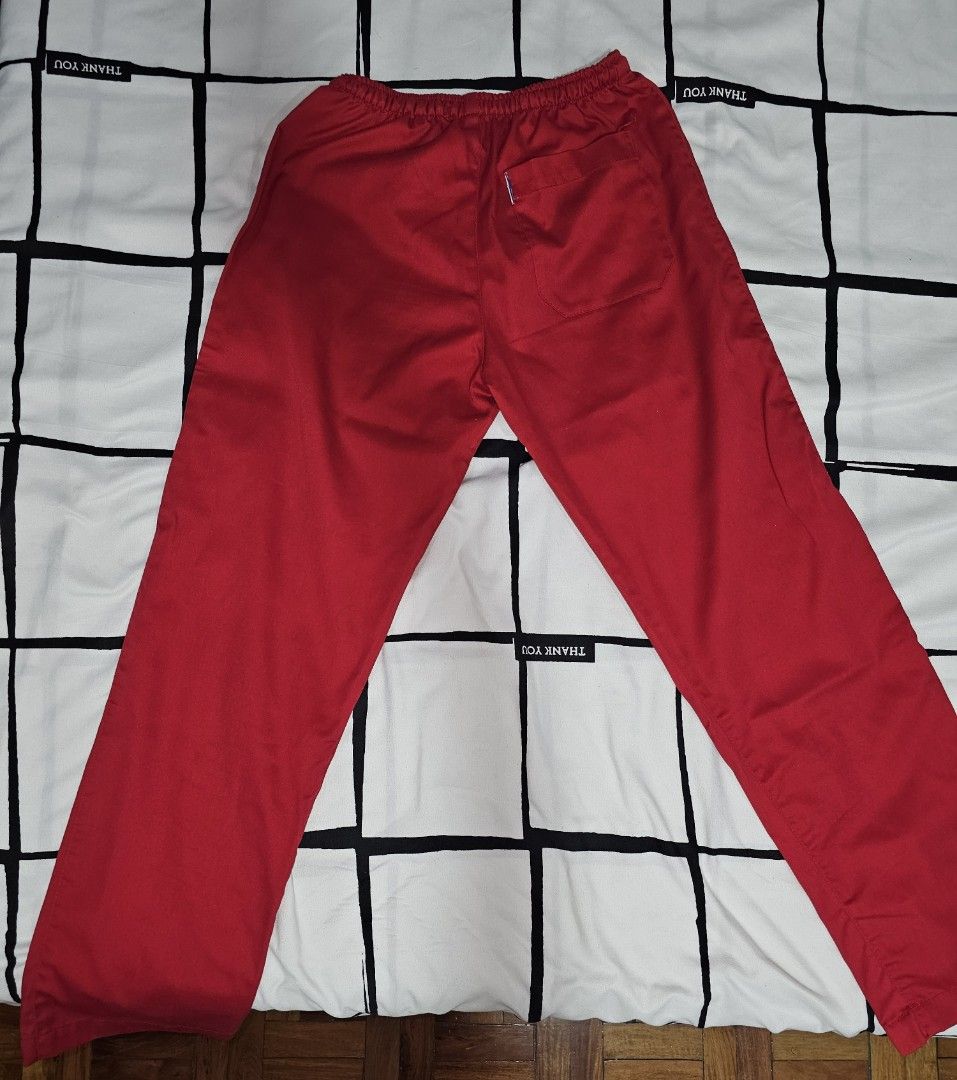 Red Scrubsuit (Size Small) (Category: Sets or Coordinates) located in Pasig City. Submitted by kabechoco (Listing ID 1354439706, Image 2). Description: Red scrubsuit top and bottom Top: 3 pockets Bottom: 1 back pocket Size Small In excellent condition, no defects.