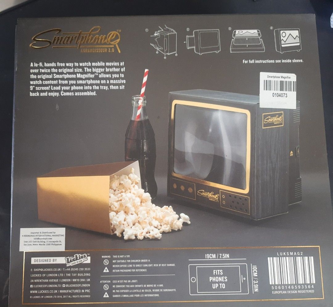 Smartphone Mangifier 2.0 TV Retro 9 inch (Category: Other Mobile & Gadget Accessories) located in Quezon City. Submitted by bennshopp (Listing ID 1354385775, Image 2). Description: Rfs: declutter - Never used - prize from raffle As is where is basis.