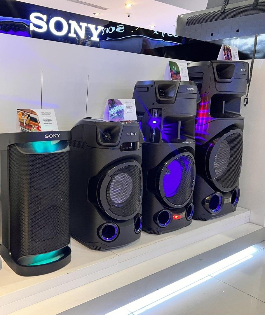 SONY PORTABLE SPEAKER, HIGH POWER AUDIO SYSTEM (Category: Soundbars, Speakers & Amplifiers) located in Manila. Submitted by chuck_claros (Listing ID 1354485567, Image 3). Description: SONY SPEAKER HIGH - POWER AUDIO SYSTEM WITH BLUETOOTH TECHNOLOGY ☑️BRAND NEW FACTORY SEALED UNIT WITH OFFICIAL SALES INVOICE AND WARRANTY 🔻SALE!!! SALE!!! SALE!!!🔻 🔻!!! DISCOUNTED PRICE !!!🔻 ◽(ONE BOX AUDIO SYSTEM) 🔹MHC V13 - SALE PRICE - 11,990 🔹MHC V43 - SAL
