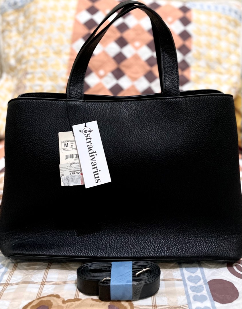 Tas Stradivarius Hitam, Tas Hitam, Tas Kantor, Tas Kerja, Slingbag ...