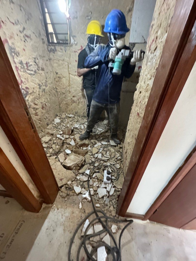 Toilet Hacking, Kitchen hack,Demolition & Disposal Tiles & Wall of Kitchen, Toilet, Bedroom floor, Store room,HDB/condo/LANDED PROPERTY#COMMERCIAL62863093094145113