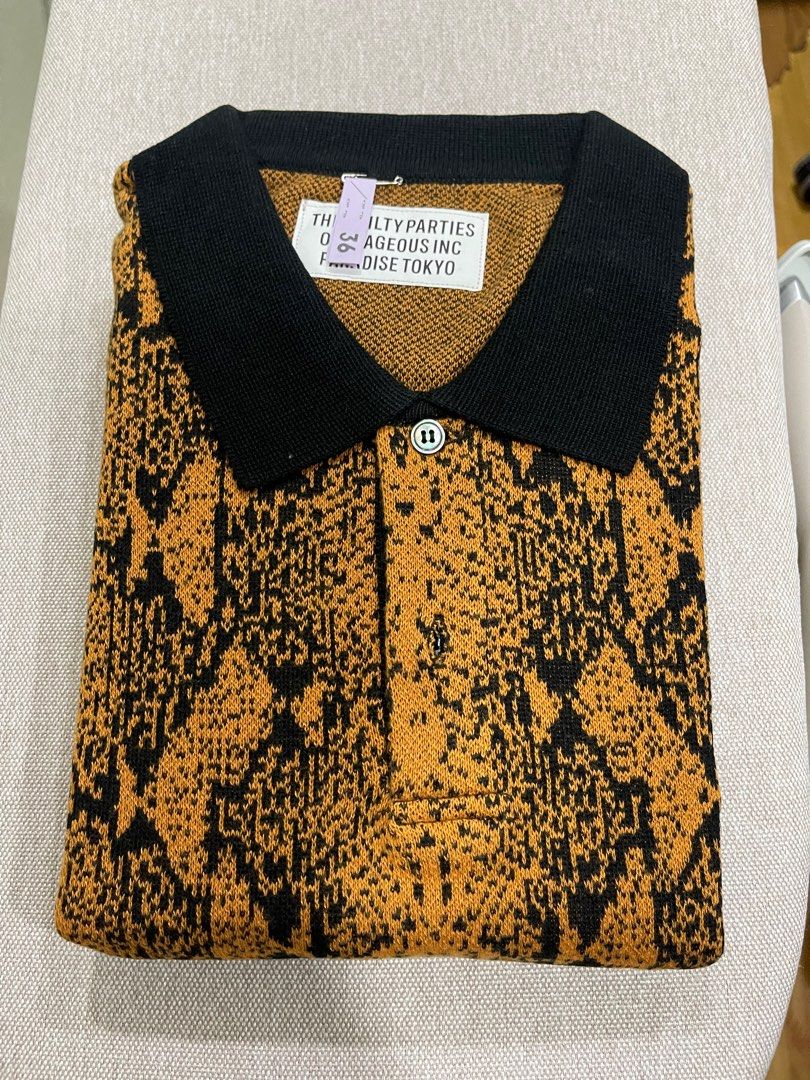 Wacko Maria knit polo python XL
