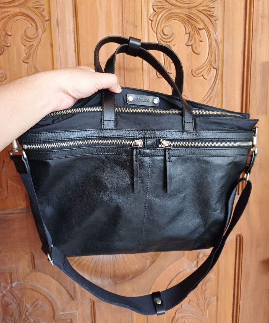 Yohji Yamamoto (Y'saacs) Two way bag black Leather (Category: Luxury Bags & Wallets) located in Digos. Submitted by danteselected84 (Listing ID 1354404084, Image 3). Description: Yohji Yamamoto (Y'saacs) Two way bag black Leather 5 Compartment zip w/cellphone and ballpen pocket inside 16W BY12L inch size all zipper are in smooth condition all in prestine condition 10/10 Color rate 100% authentic no issue Location: Digos City, Davao del sur.