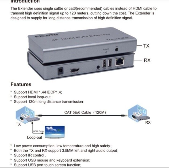 120m 4k KVM Extender (Category: Office & Business Technology) located in Quezon City. Submitted by goodviberco (Listing ID 1354533185, Image 1). Description: .