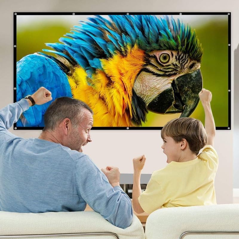 70 inch Projector Screen,4K 16:9 Portable Eyelet Premium Video Foldable ...