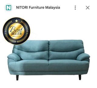 😍 SUPER COMFY!!! NITORI YATA YAN!!! 😍
NITORI 3-seater Modern Sofa
Bulky & Super Comfy, NO ISSUES!!!, CLEAN

69L x 34W x 16H seat height inches 
Sandalan height 33 inches 
In VERY good condition 
Code HOMEBOSS 762
