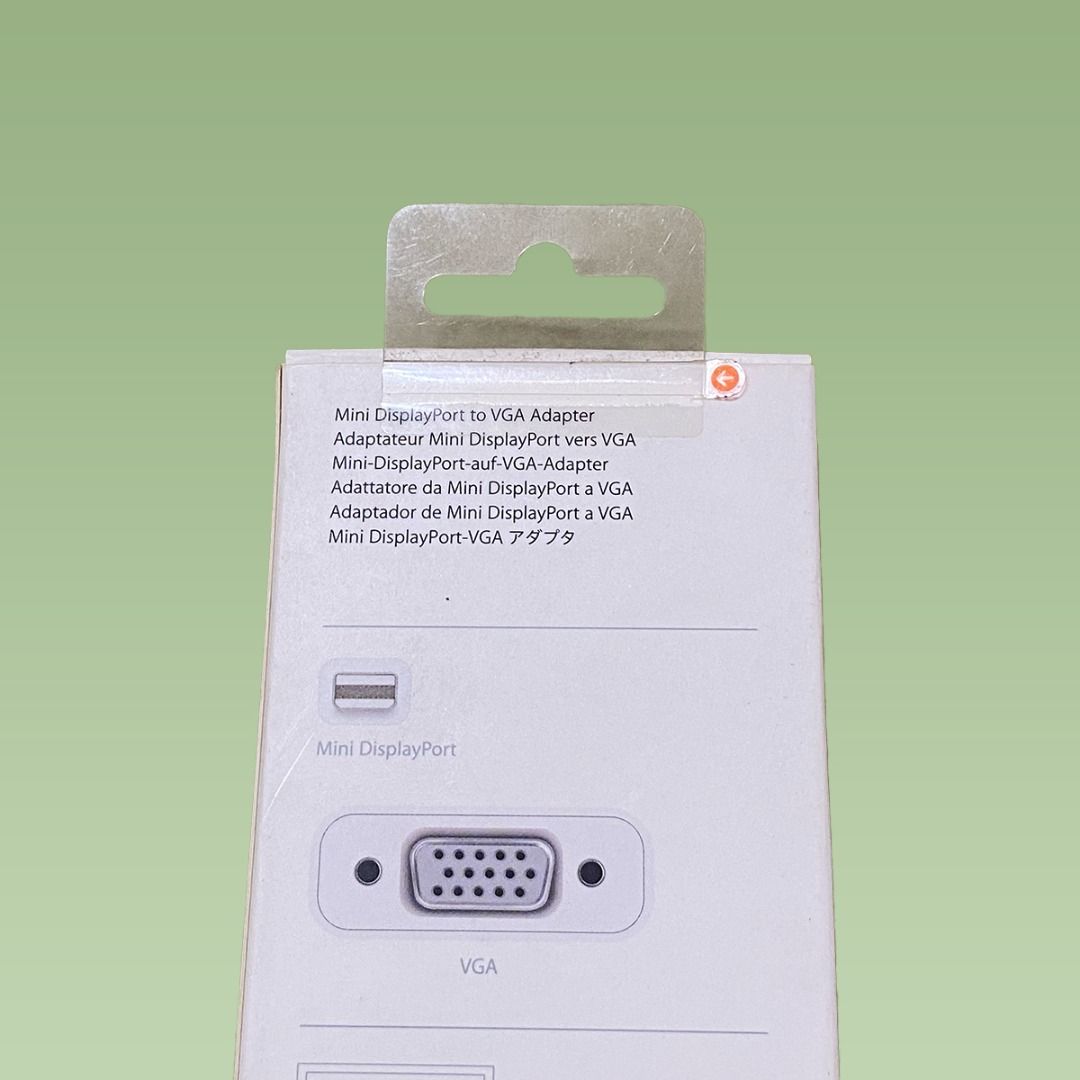 Apple - Mini DisplayPort to VGA Adapter (Category: Cables & Adaptors) located in Batac City. Submitted by p1ngp0ng_ (Listing ID 1326303301, Image 3). Description: SEALED (see image) Apple DisplayPort to VGA Padala fron the EU, 2021 RFS: Never really needed this bc I have a dangle now MOP: GCash / BPI .