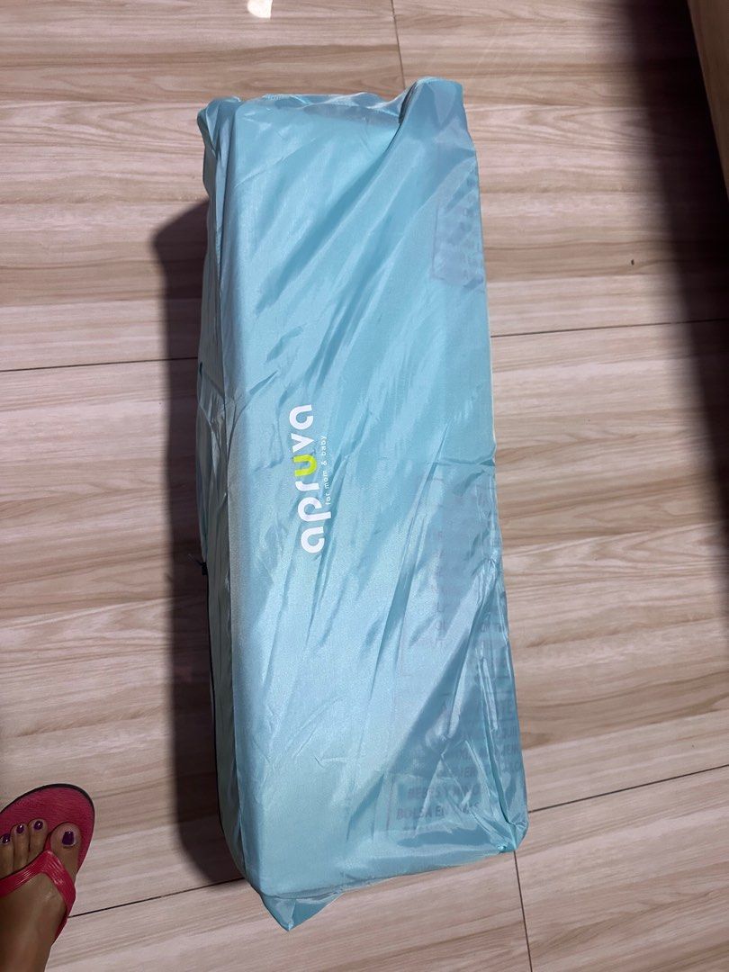 Apruva baby crib playpen (Category: Cots & Cribs) located in Manila. Submitted by gelohey00 (Listing ID 1354646048, Image 2). Description: For sale apruva crib playpen of my daughter complete accesories, as seen on photos there is flaw, may tahi po siya see last 2 photos pero pinatahi ko na po siya still usable for babies new born up to 6-9mos older than that month can be used as playpen na po doesnt affect the usage or the performance of the ite