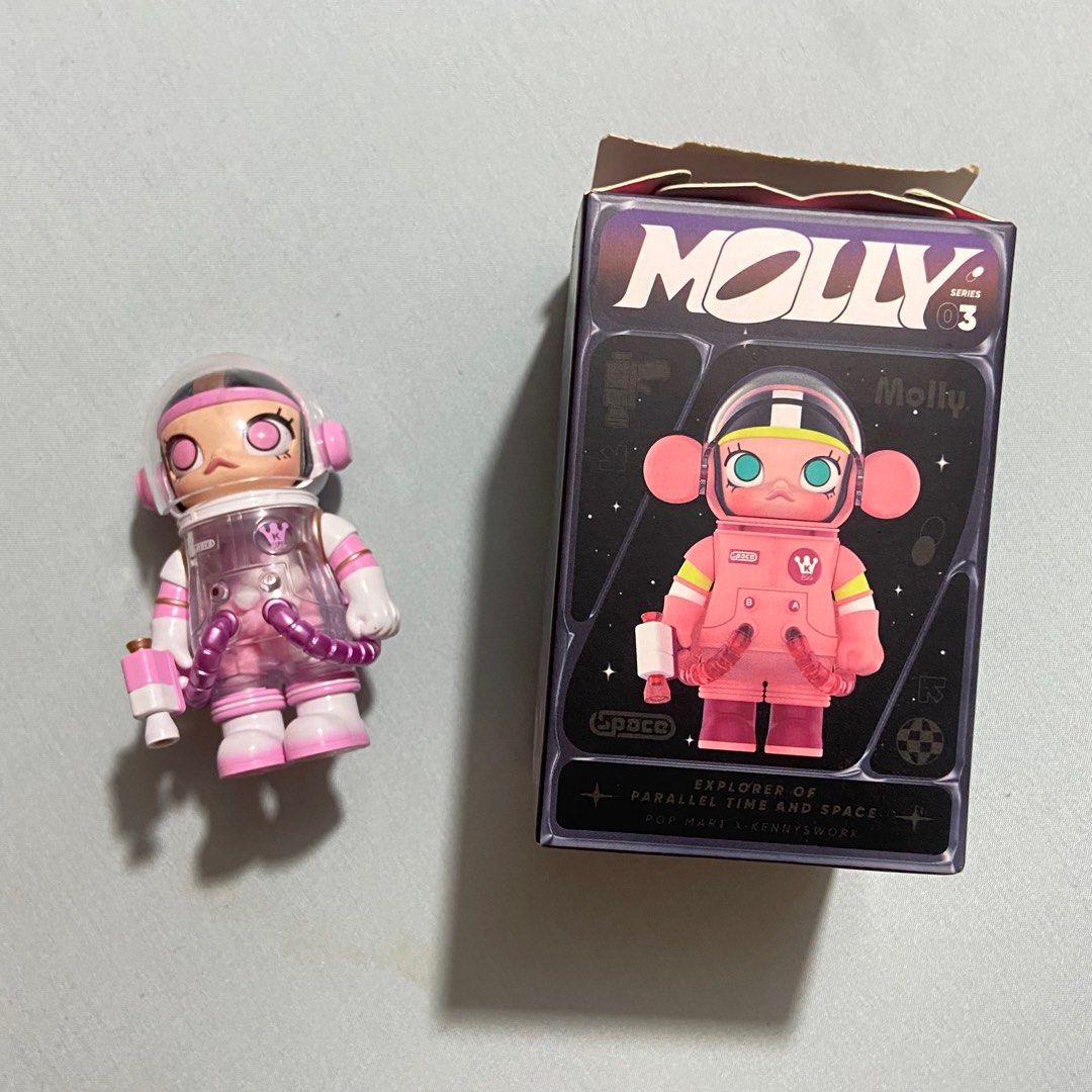 Authentic Pop Mart Space Molly Series 3 with Case (Category: Designer & Blind Box Toys) located in Bulacan. Submitted by erinbtrc (Listing ID 1354573025, Image 3). Description: Authentic (Bought from Pop Mart Store) 9.8/10 Condition With Box, Foil, Card, Case Slight issue: See Last Pic Open for negotiations Can do Same Day Delivery (Lalamove) along Metro Manila or Gogo Express Delivery.