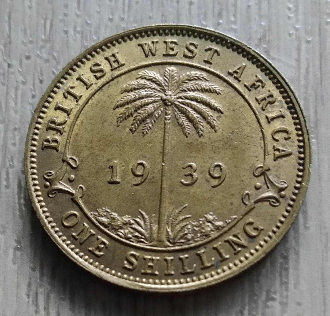 British West Africa 1939 Shilling Au-Unc Coin photo view 1