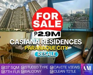 Casiana Residences studio type condo unit for sale clean title in Parañaque