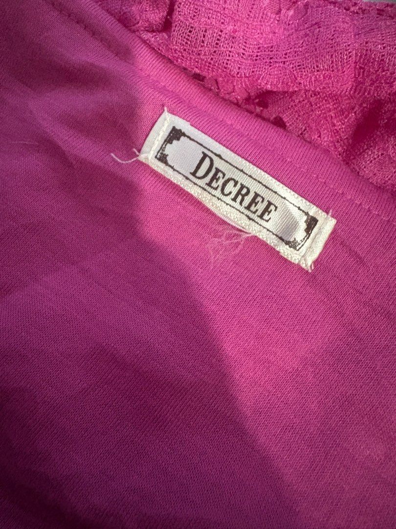 DECREE beautiful lace top (Category: Sleeveless) located in Manila. Submitted by violoot (Listing ID 1354713441, Image 3). Description: M-L -clipped at the back for photo purposes.