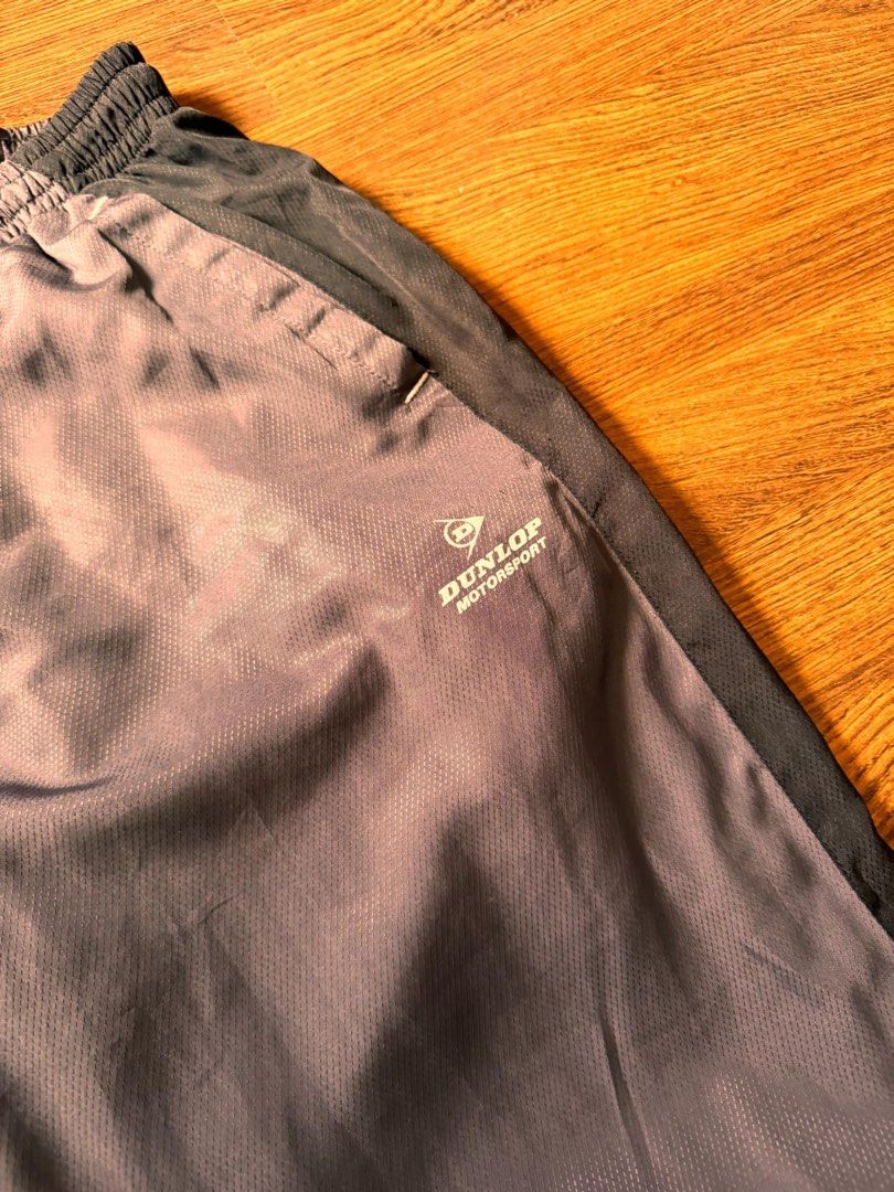 Dunlop trackpants/joggers (Category: Joggers) located in Binan City. Submitted by luckythriffs (Listing ID 1354527659, Image 2). Description: Dunlop track pants Condition: 9.5/10 Issues: none ~Dimes~ 28 - 32 Adjustable waist Length: 39”.