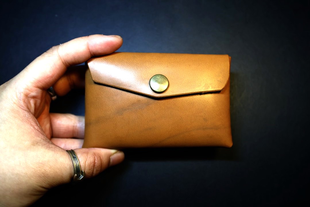 [EDC] Handmade Minimalist Stitchless No Stitch Leather Flap Wallet with ...