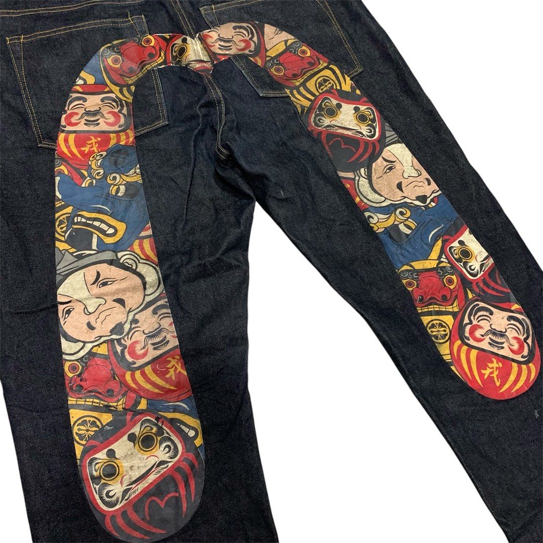 EVISU DARUMA DAICOCK (Category: Jeans) located in Marikina City. Submitted by kelly.holz (Listing ID 1354533797, Image 3). Description: Evisu daruma s: 39 | l: 45 | lo: 7.5 Check each photo to see details & issues if have.