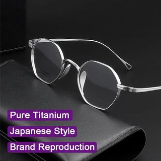 Japanese Style Handmade Men's Anti Blue Light Frame Hexagon Pure Titanium Eyeglasses KMN152 Photochromic Optical Myopia Glasses64206602767361110