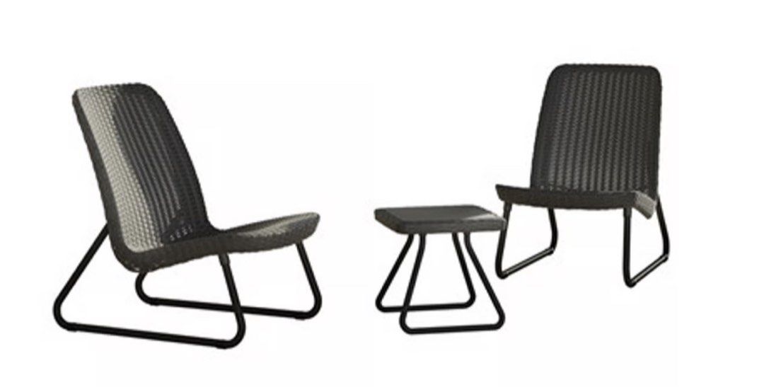 Keter Rio Set Balcone - 2 Poltrone E Tavolino In Stile Rattan, Bianco - Foto 7