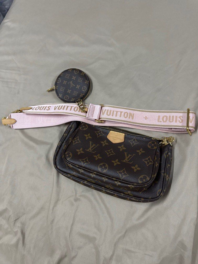 Louis Vuitton Multi Pochette Pink (Category: Luxury Bags & Wallets) located in Manila. Submitted by eb.declutters (Listing ID 1354658999, Image 1). Description: In good condition Used few times only Rfs - not being used .
