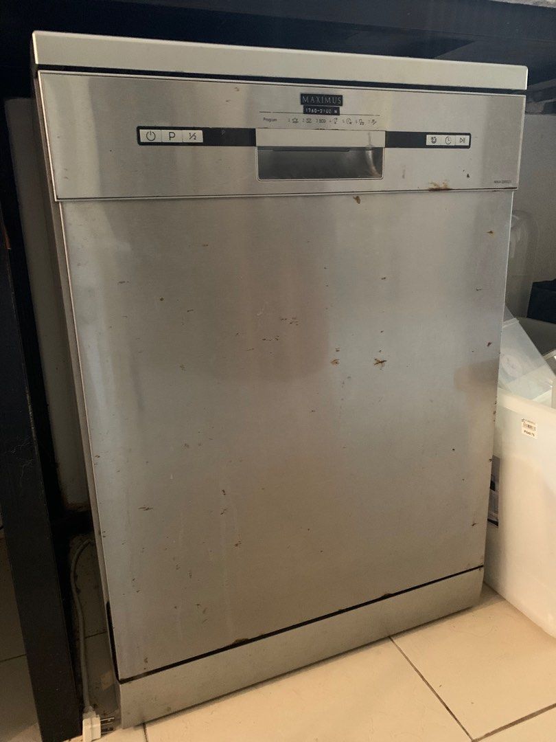 Maximus Freestanding Dishwasher (Category: Dishwasher) located in Muntinlupa City. Submitted by gypseaclover (Listing ID 1354537230, Image 1). Description: Condition 9/10 only because of minimal rust in door, doesn’t affect the machine Perfect for large household. No issues. Dishwasher specs: https://www.thegreatest.ph/store/p3/MAX-D002S.html Bought 2021 for original price @ 36k but hardly got to use it. Selling low now because it’s only stored a