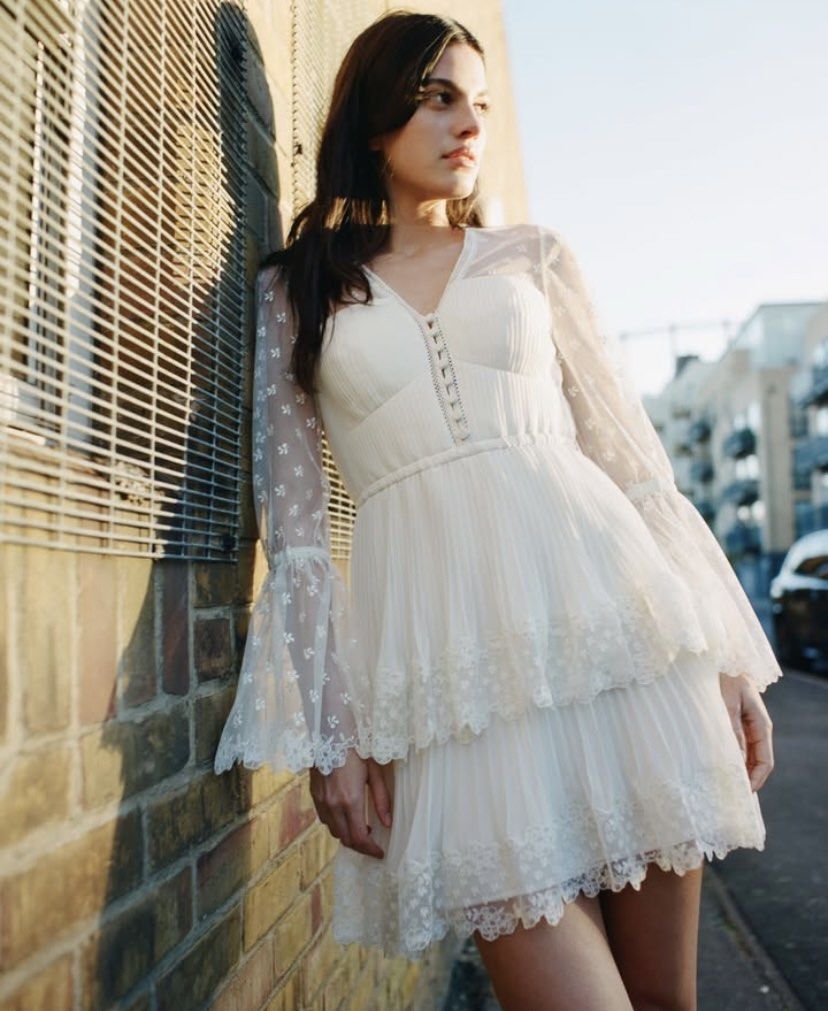 Rare!! White dress rok skirt putih formal event party pesta kondangan ...