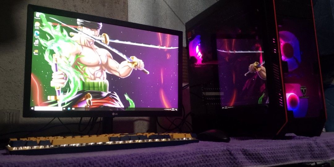 RUSH Gaming PC SET Can play latest games (Category: Desktops) located in Pasig City. Submitted by rechellevora (Listing ID 1354680766, Image 1). Description: Intel core i5 11th gen processor Gigabyte h510m motherboard Corsair Black 16GB RAM GTX 1660 6GB Videocard Deepcool Tower CPU fan 4pipes 512gb SSD 2Terabyte HDD Seasonic 80+ PSU Trendsonic full ATX Gaming case Inplay ice tower ARGB with remote 24Inches frameless monitor Keyboard and mouse.
