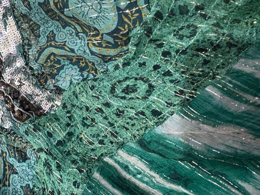 Sequined emerald top (Category: Blouses) located in Manila. Submitted by violoot (Listing ID 1354713496, Image 3). Description: S-M, best fits M clipped at the back .